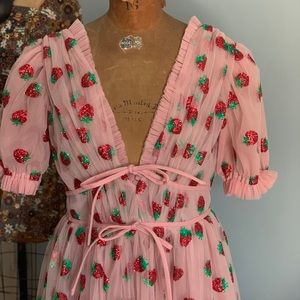 LirikaMatoshi Strawberry Midi Dress Pink XL